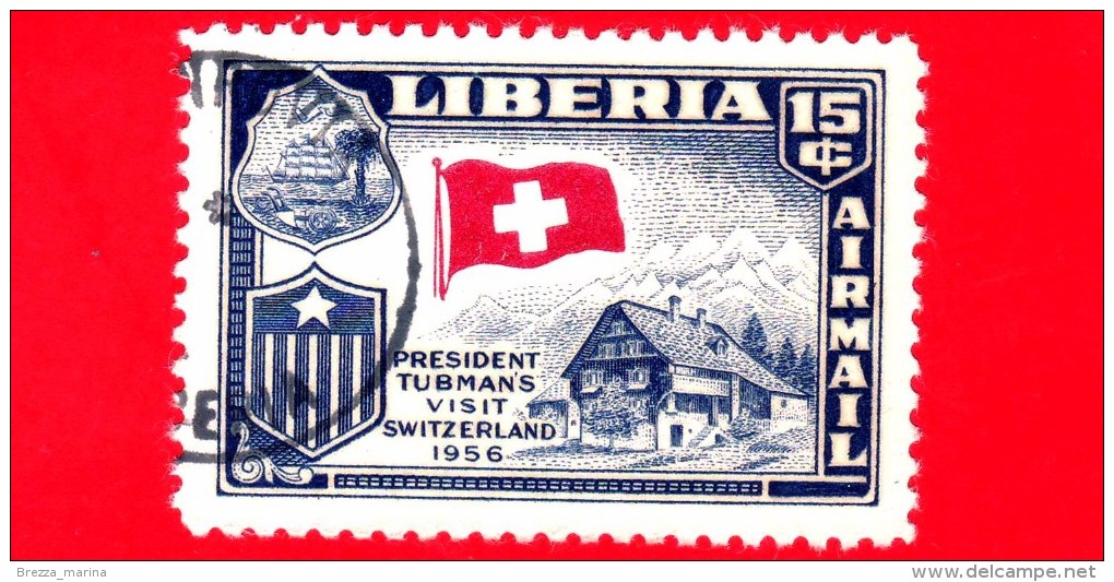 LIBERIA - Nuovo - 1958 - Presidente Tubmans Visita La Svizzera - 15  P. Aerea - Liberia