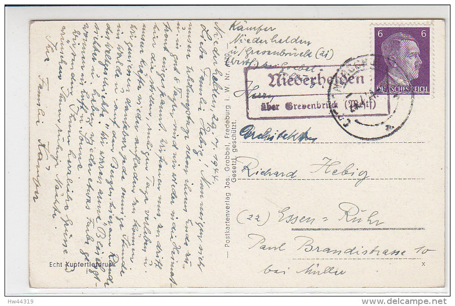 Nieder-Helden (Sauerland) - 1944 Landpoststempel - Attendorn