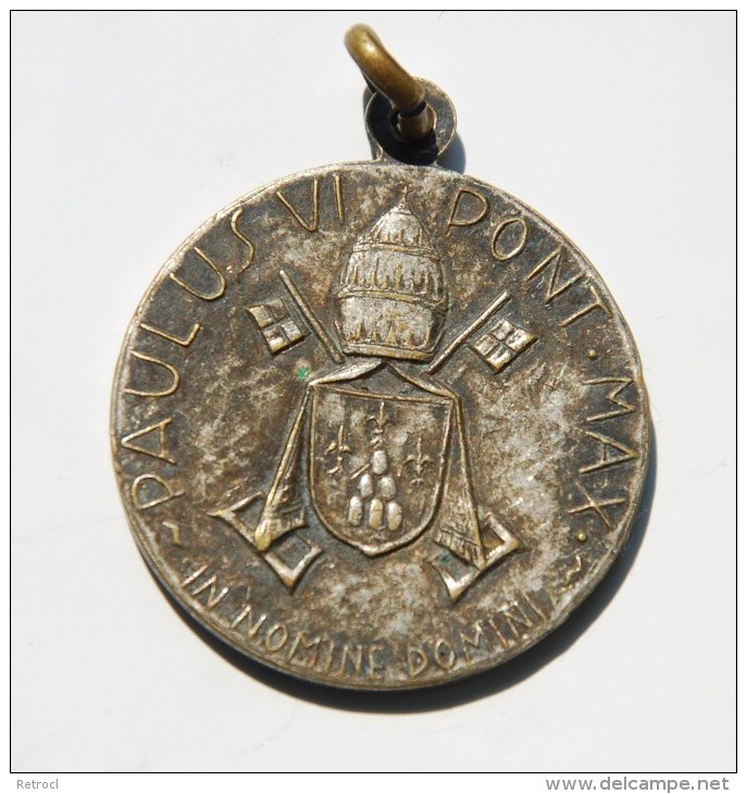 Old Religious Pendant - Paulus VI Pont Max - Royal/Of Nobility