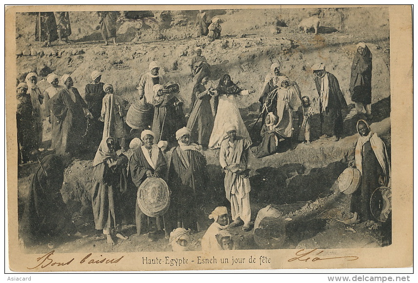 Esneh Haute Egypte Jour De Fete  Envoi De Port Said 1905 Vers Tournon Ardeche - Other & Unclassified