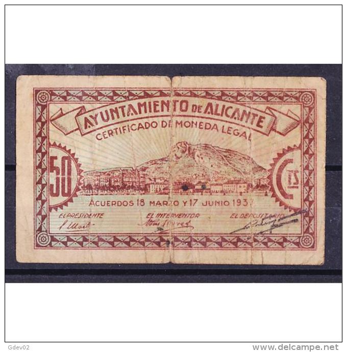 ALCNBYMA6202-LFTBIMGC0075E-F.BILLETES DE TERUEL  DE LA GUERRA CIVIL. 15 CENTIMOS 1937. AYUNTAMIENTO DE ALCAÑIZ - Andere & Zonder Classificatie