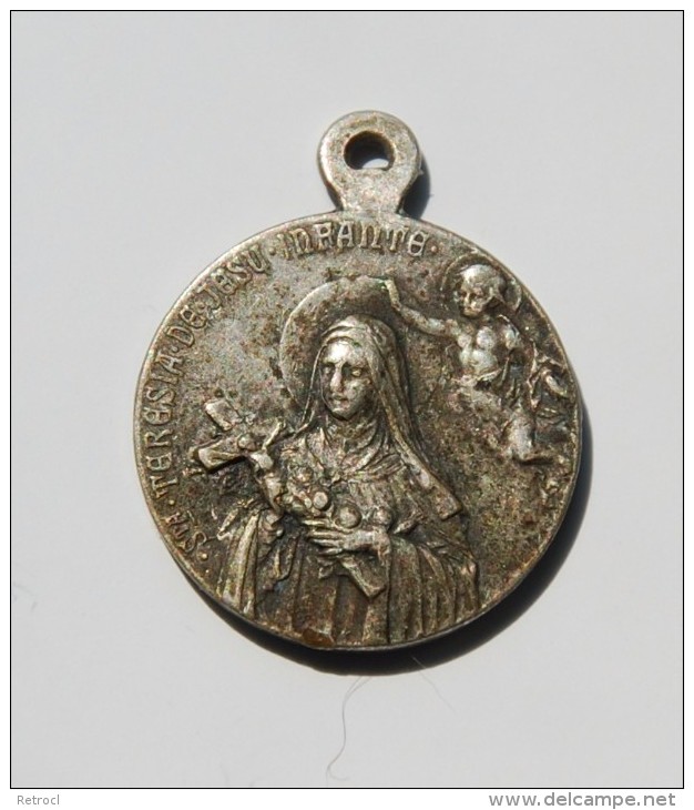 Old Religious Pendant - Madonna Di Pompei - Adel