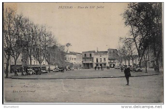 CPA Hérault écrite Pézenas - Pezenas