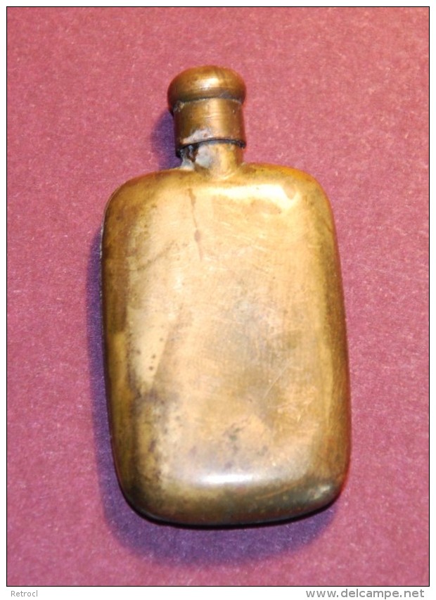 OLD Vintage Brass PERFUME BOTTLE MINIATURE EMPTY - Miniature Bottles (without Box)