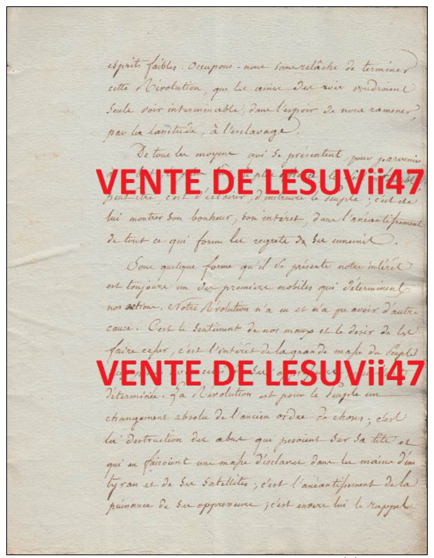 " PARIS " EXCEPTIONNEL MANUSCRIT INEDIT, PAR LOUIS JOSEPH PHILIPPE BALLOIS (1777-1803). - Documents Historiques