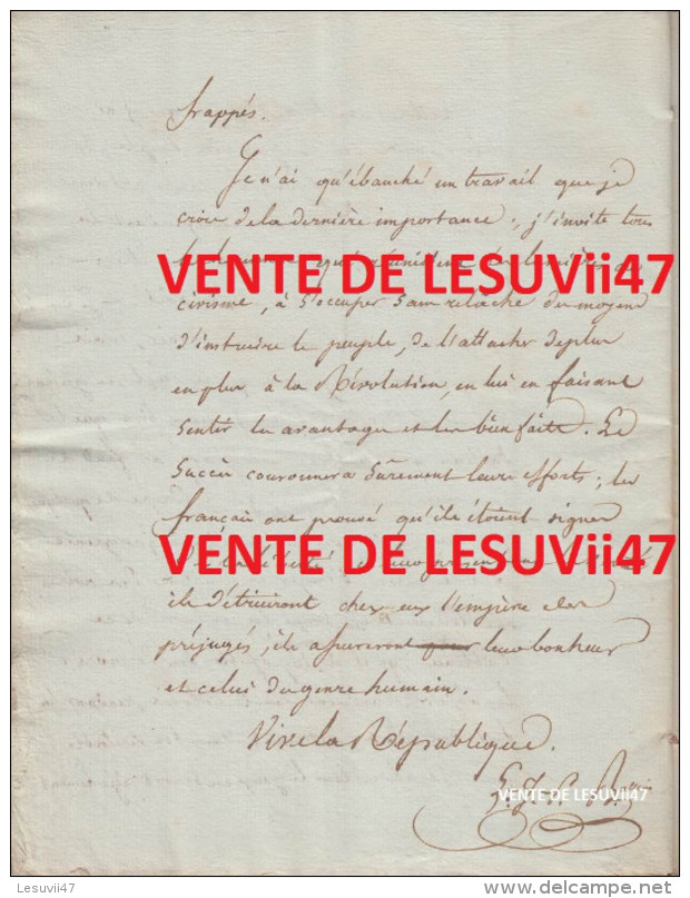 " PARIS " EXCEPTIONNEL MANUSCRIT INEDIT, PAR LOUIS JOSEPH PHILIPPE BALLOIS (1777-1803).