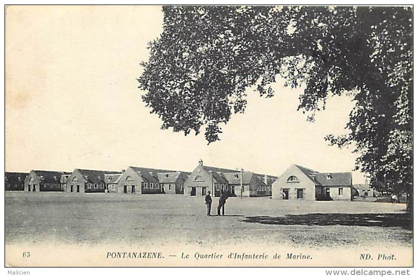 - Morbihan - Ref-C838- Pontanazene - Quartier D Infanterie De Marine - Carte Bon Etat - - Pont Scorff