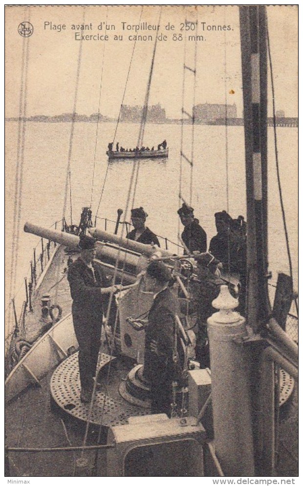 Plage Avant D'un Torpilleur De 250 Tonnes - Exercice Au Canon De 88 Mm - 1928 - Krieg