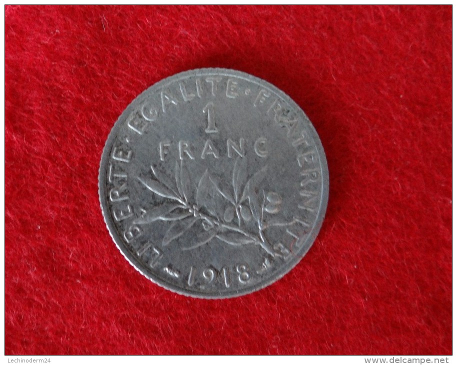 1 Franc  Semeuse 1918 - Altri & Non Classificati