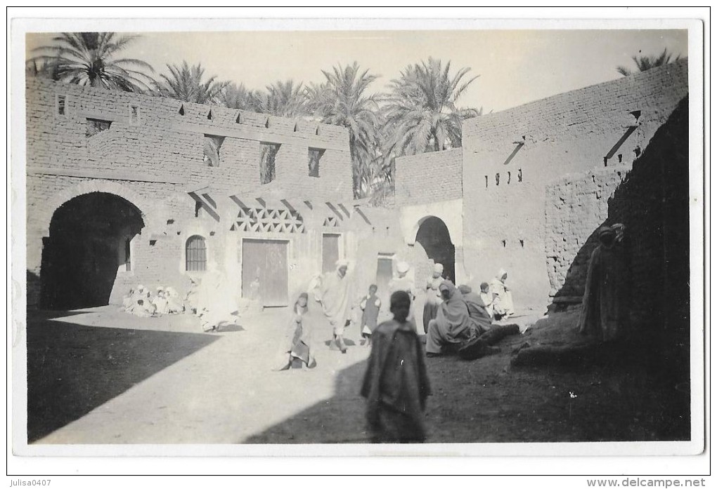 BISKRA (Algérie) Carte Photo Place Belle Animation - Biskra