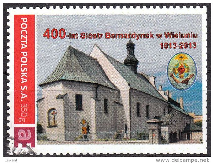 POLAND Personalized Stamp - Church Of Sts. Nicholas Wielun - Used - Usados