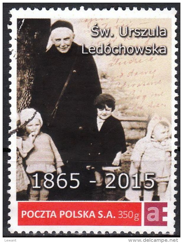 POLAND Personalized Stamp - Holy Ursula (Julia) Ledochowska - 150 Birth Anniversary A 1 - Used - Usados