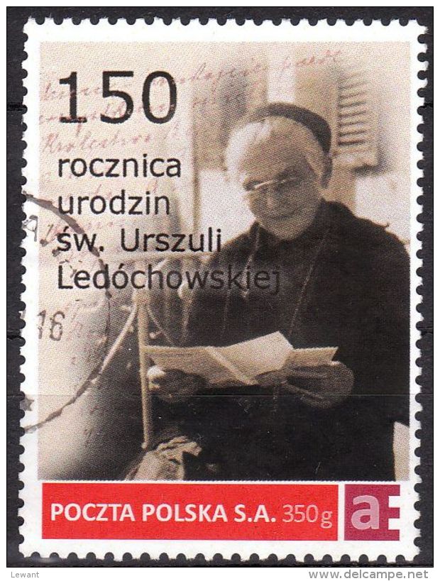 POLAND Personalized Stamp - Holy Ursula (Julia) Ledochowska - 150 Birth Anniversary C 1 - Used - Oblitérés