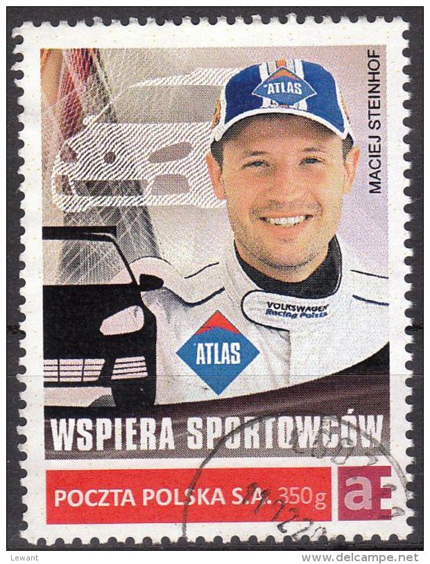 POLAND Personalized Stamp - Maciej Steinhof - Polish Racing Driver - Used - Gebraucht