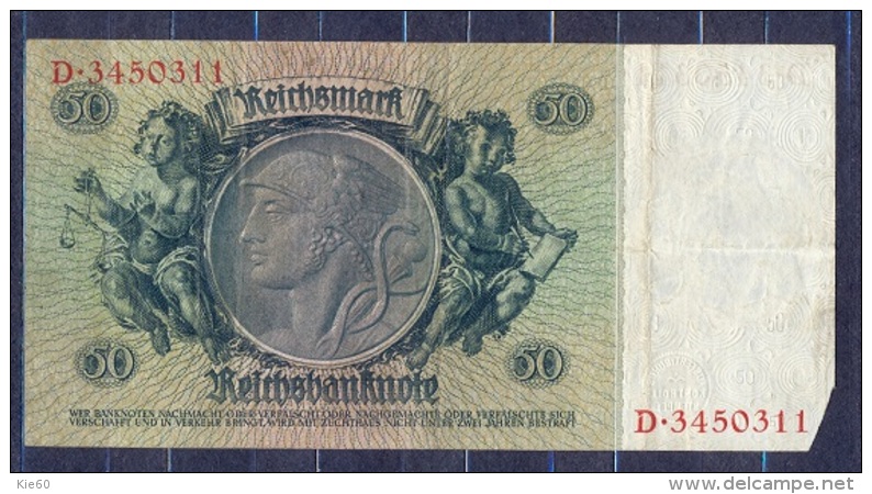 Germany - 1933- 50 Mark   E/D  -    ( VF+ ) .P-182a ...R 175a - 50 Reichsmark