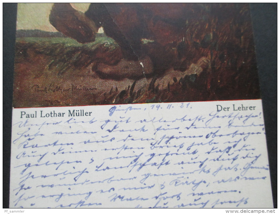 Ansichtskarte / Künstlerkarte 1921 Zwerg. Der Lehrer. Paul Lothar Müller. Eulen Verlag Berlin - Autres & Non Classés