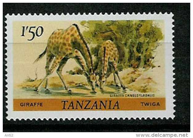 Tanzania 1980 Giraffe, Mi 168 MNH(**) - Tansania (1964-...)