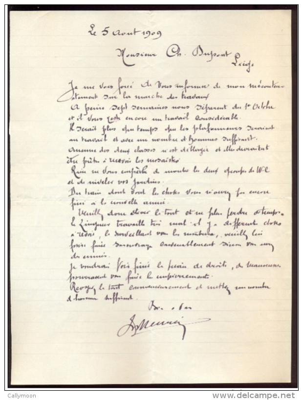 Construction D'une école à Forêt-Trooz En 1909 : 35 Courriers + Cahier + Procès-verbal. - Manuscrits