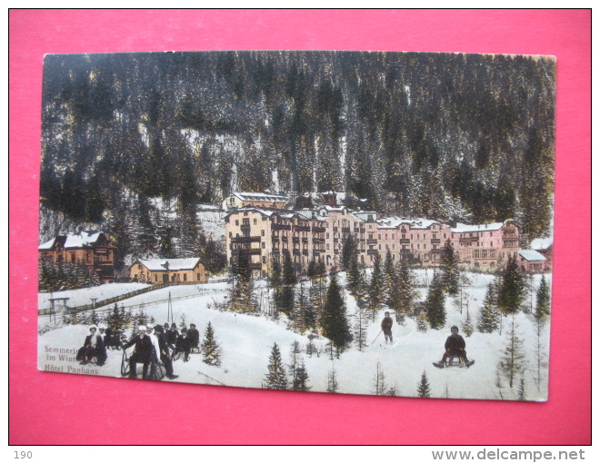 Semmering Im Winter.Hotel Panhans.Sledding - Semmering