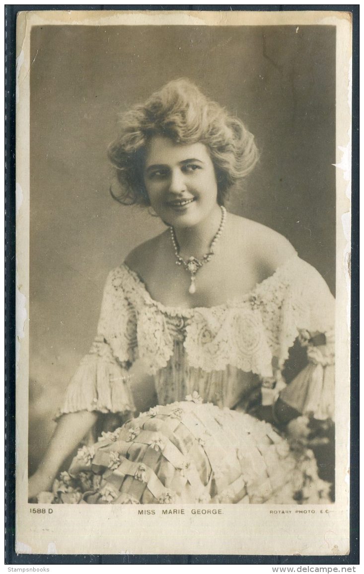 Miss Marie George RP Postcard Used (no Stamp) New Zealand Hunterville - Theatre