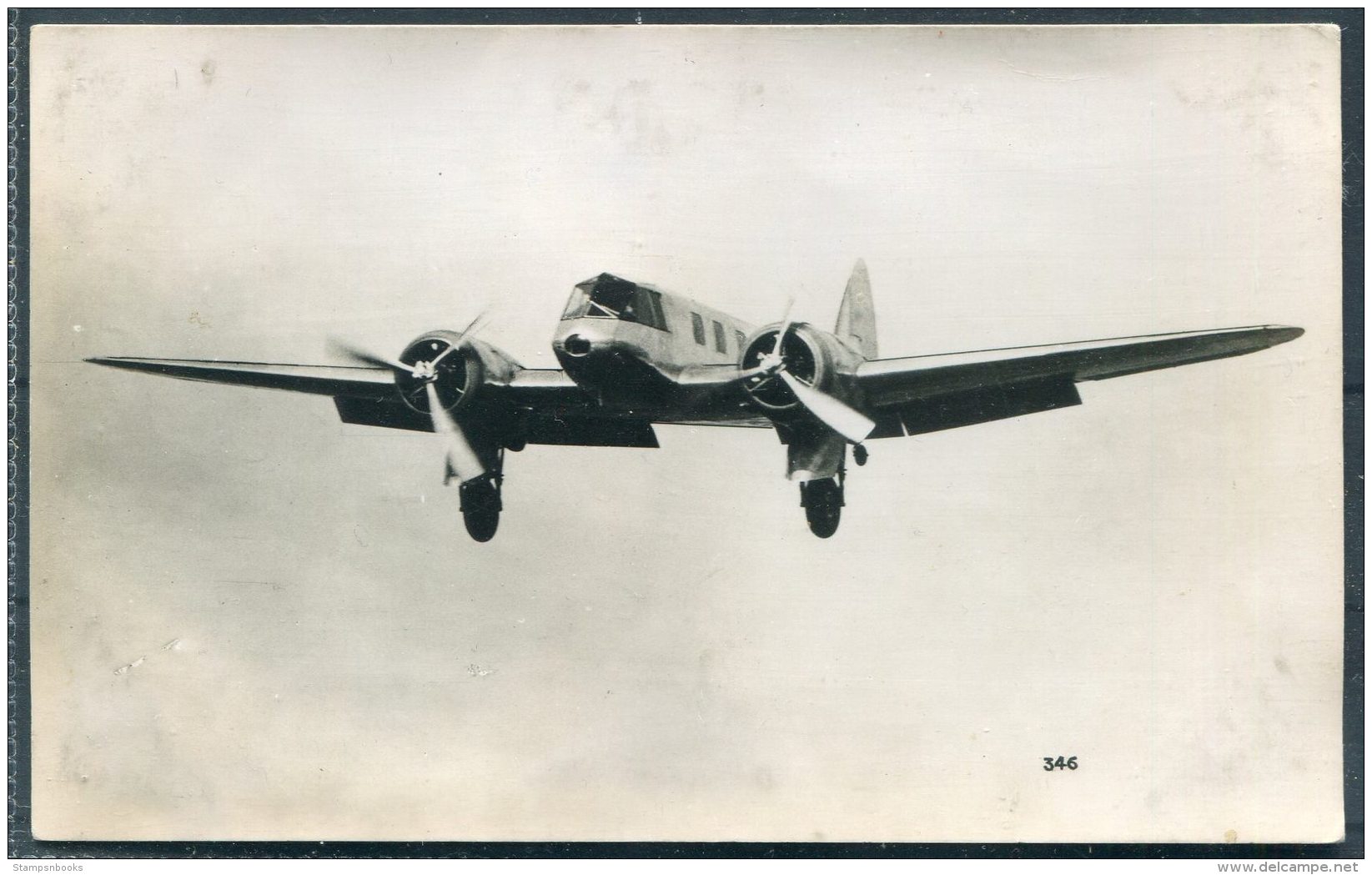 Aeroplane Aircraft RP Postcard / Real Photographic Company, Coopers Buildings, Church Street, Liverpool - Liverpool