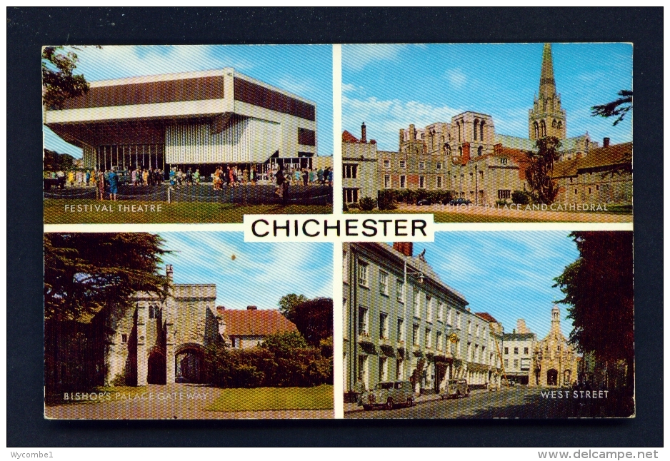 ENGLAND  -  Chichester  Multi View  Used Postcard - Chichester
