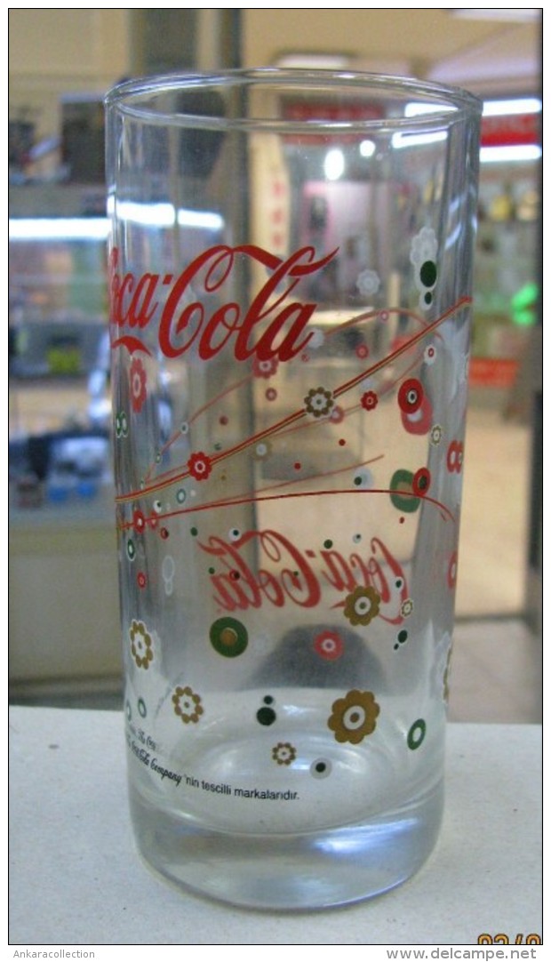 AC - COCA COLA FLOWER DESIGNED NEW RARE GLASS FROM TURKEY - Becher, Tassen, Gläser