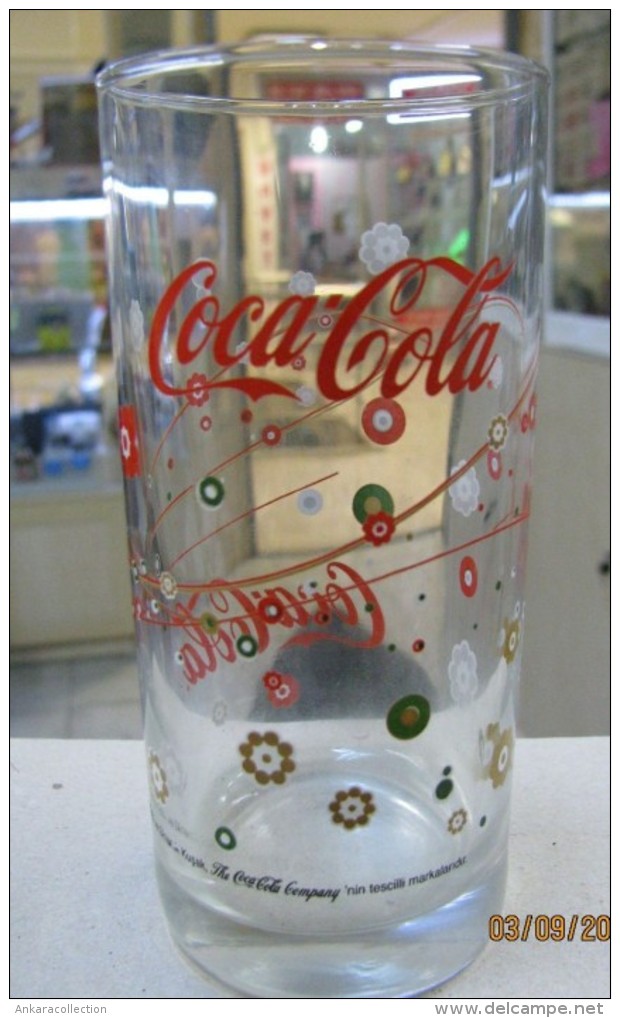 AC - COCA COLA FLOWER DESIGNED NEW RARE GLASS FROM TURKEY - Becher, Tassen, Gläser