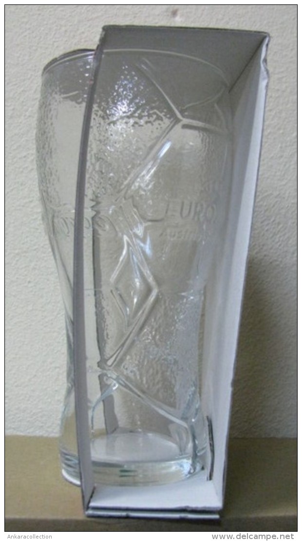 AC - COCA COLA UEFA EURO 2008 AUSTRIA - SWITZERLD CLEAR GLASS IN BOX FROM TURKEY - Tasses, Gobelets, Verres