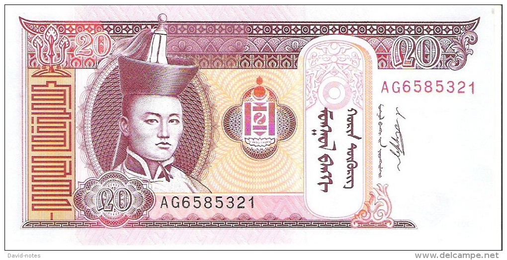 Mongolia - Pick 63f - 20 Tugrik 2011 - Unc - Mongolia