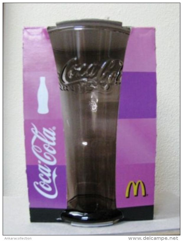 AC - COCA COLA McDONALD'S BROWN CLEAR GLASS IN ITS ORIGINAL BOX FROM TURKEY - Mugs & Glasses