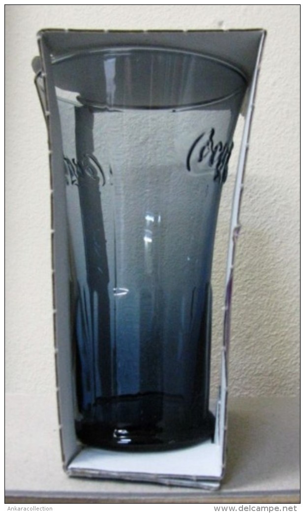 AC - COCA COLA McDONALD'S ROYAL BLUE CLEAR GLASS IN ITS ORIGINAL BOX FROM TURKEY - Tazas & Vasos