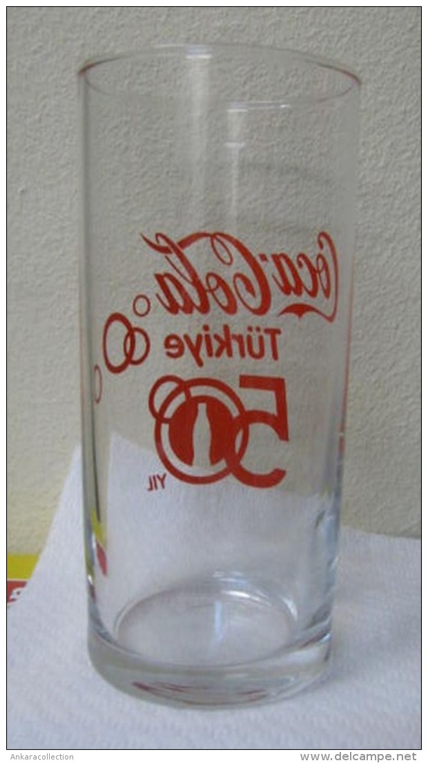 AC - COCA COLA - 50th YEAR IN TURKEY ILLUSRATED GLASS FROM TURKEY - Tazas & Vasos