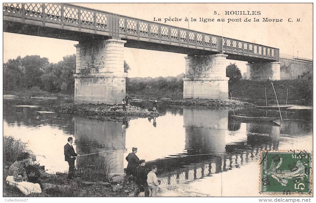 78-HOUILLES- LA PËCHE A LA LIGNE AU PONT DE LA MORUE - Houilles