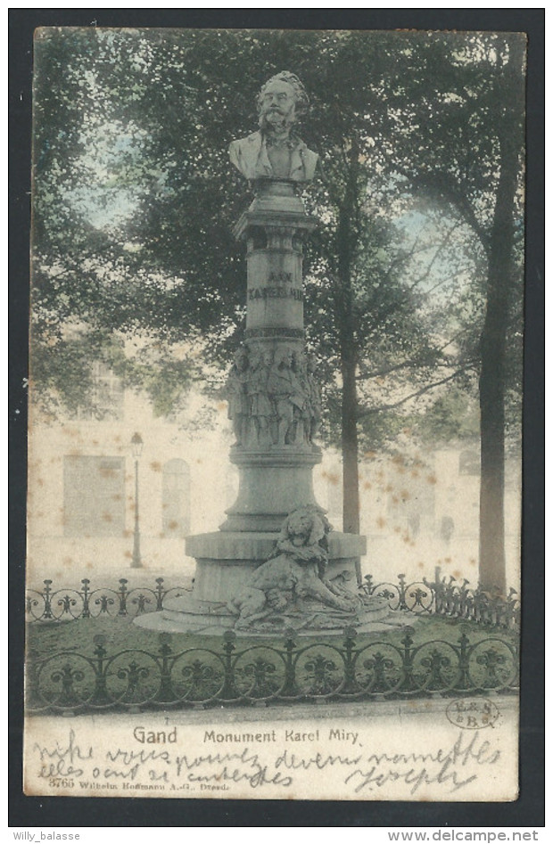 CPA - GAND - GENT - Monument Karel Miry - W.Hoffmann 3765   // - Gent