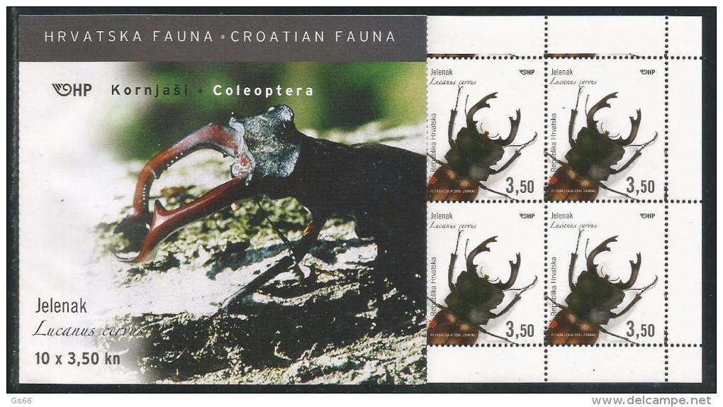 Kroatien, 2005, 713/15 MH 0-13/0-15, Käfer. Booklet, MNH - Kroatien