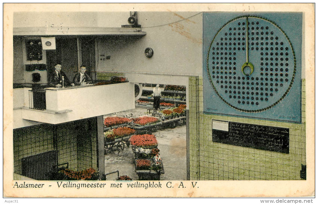 Pays-Bas - Noord Holland - Aalsmeer - Veilingmeester Met Veilingklok C.A.V. - 2 Scans - état - Aalsmeer