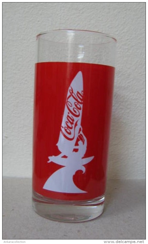 AC - COCA COLA SURFING ILLUSTRATED GLASS FROM TURKEY - Tazze & Bicchieri