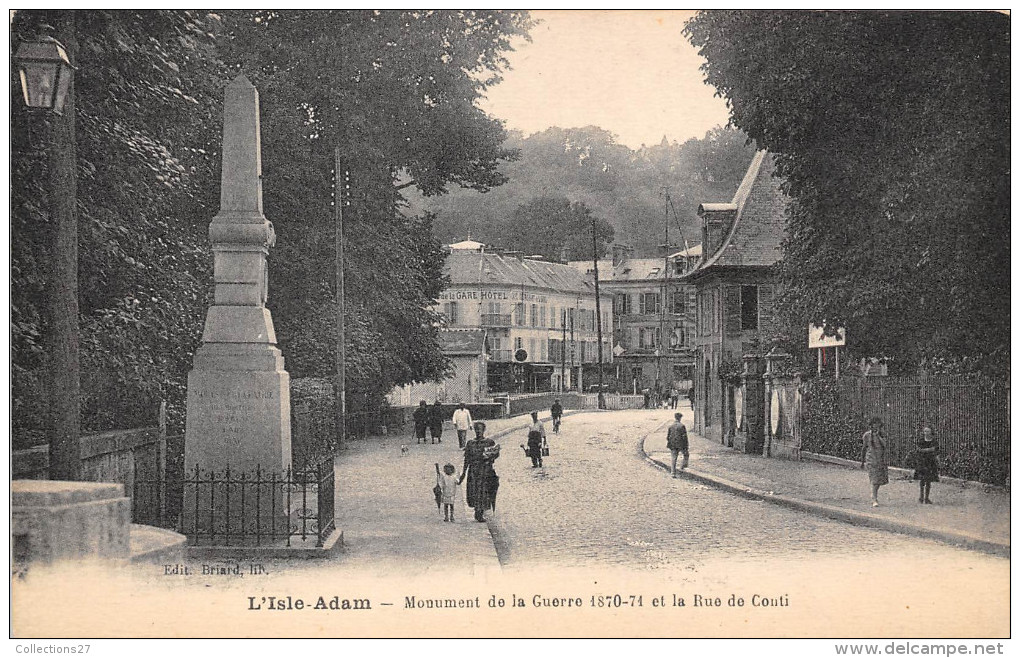 95- L´ISLE-ADAM- MONUMENT DE LA GUERRE 1870 / 74 ET RUE DE COUTI - L'Isle Adam