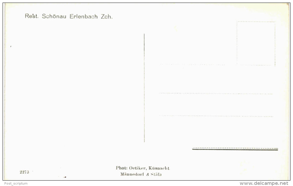 Suisse - Restaurant Schönau Erlenbach -Schiff - Erlenbach