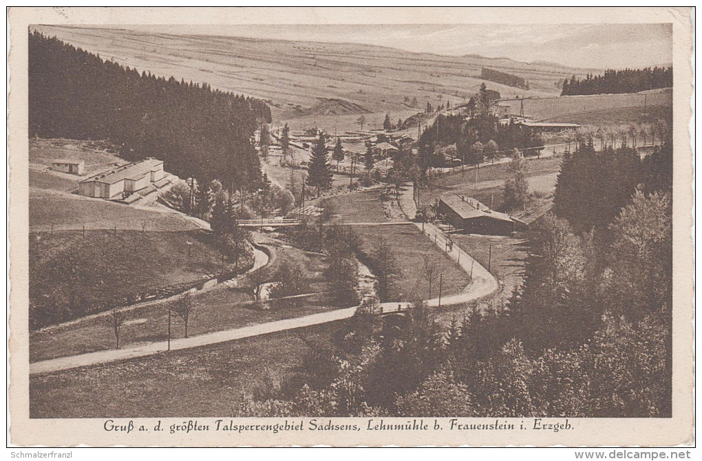 AK Talsperre Lehnmühle Bau Bei Frauenstein Hartmannsdorf Reichenau Hennersdorf Sadisdorf Reichstädt Röthenbach Hermsdorf - Hartmannsdorf