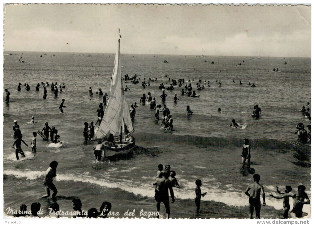 MARINA  DI  PIETRASANTA    L' ORA  DEL  BAGNO     (VIAGGIATA) - Altri & Non Classificati