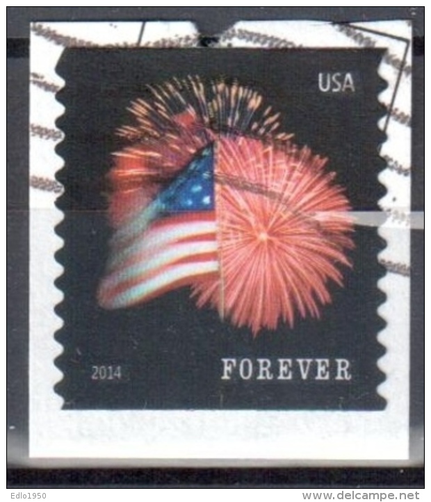 United States 2014 Star Spangled Banner Sc # 4868 - Mi 5047 BC Perf 11 - Used - Usati