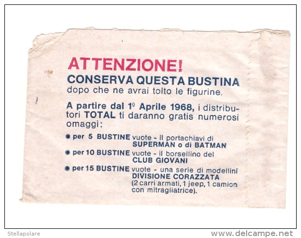 SUPERMAN & BATMAN - TOTAL GASOLINE - ITALY 1968  ORIGINAL CARD #21 - Andere & Zonder Classificatie