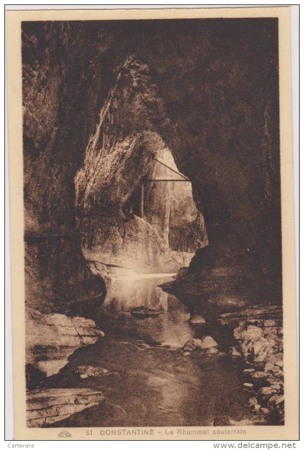 AFRIQUE,AFRICA,AFRIKA, Algérie,CONSTANTINE,QACENTINA,CIRTA,ville Des Aigles,GORGES RHUMMEL,grotte - Constantine