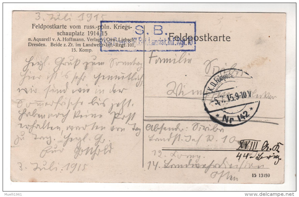 Nr.  7357,  Aldzewa, Russisch-Polen,  Feldpost - Oorlogsbegraafplaatsen