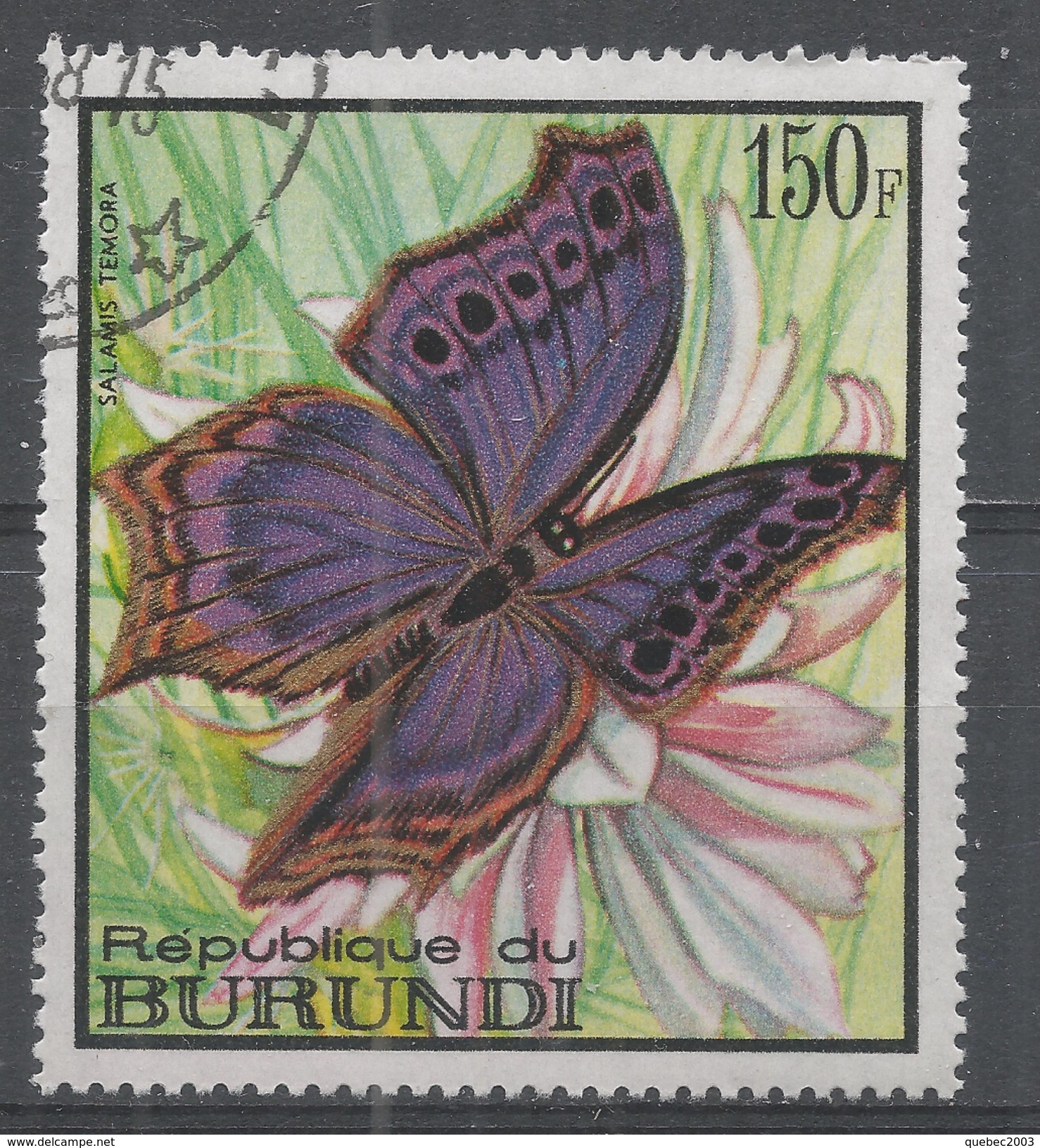 Burundi 1968. Scott #255 (U) Butterfly, Salamis Temora - Oblitérés