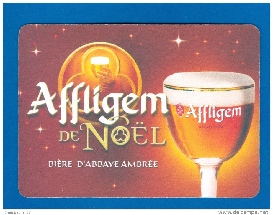 BELGE SOUS BOCKS  AFFLIGEM DE NOËL BIÈRE D'ABBAYE AMBRÉE  NEUF Origine Pas Utilisée - Sous-bocks