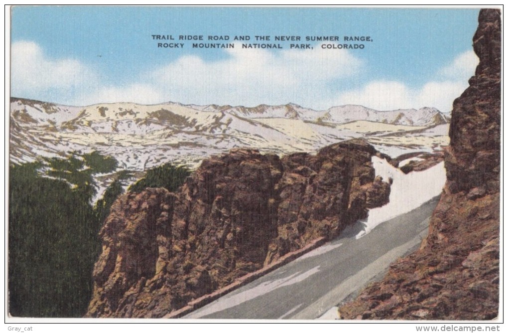 Trail Ridge Road And Never Summer Range, Rocky Mountain National Park, Colorado, Postcard [18029] - Rocky Mountains