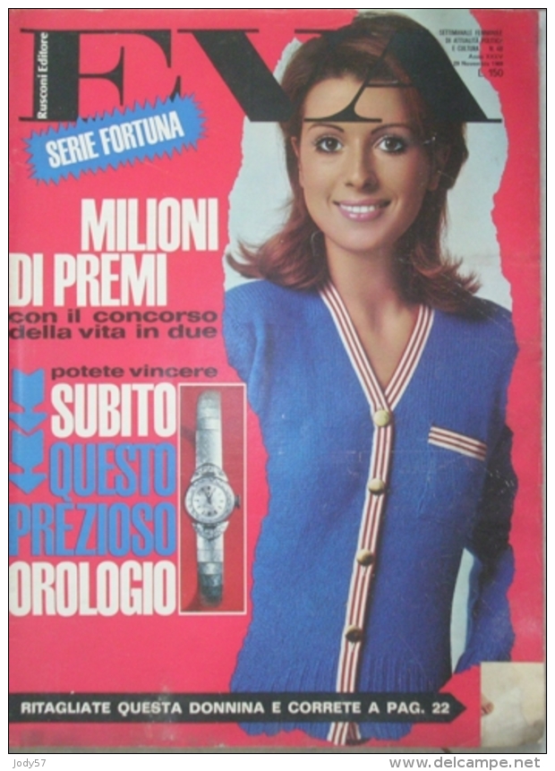 EVA  - N.48 - 29 NOVEMBRE 1968 - ANNO XXXV - SETTIMANALE - RUSCONI - MILANO - LUCIA BOSE' - Mode